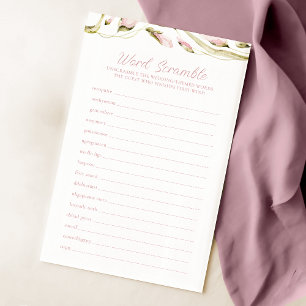 Blush Watercolor - Jogo de Palavra Floral