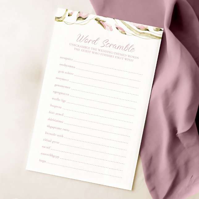 Blush Watercolor - Jogo de Palavra Floral (Criador carregado)