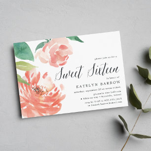 Blushing Peony 16 Doce Convite