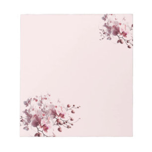 Blushing Tropical Orchids Bloco de Notas