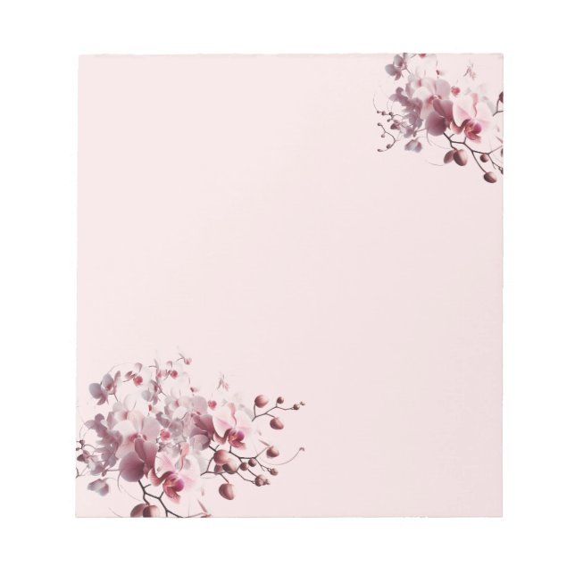 Blushing Tropical Orchids Bloco de Notas (Frente)