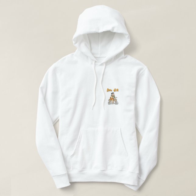 Bluza moletom branca bio degradavel  (Frente do Design)