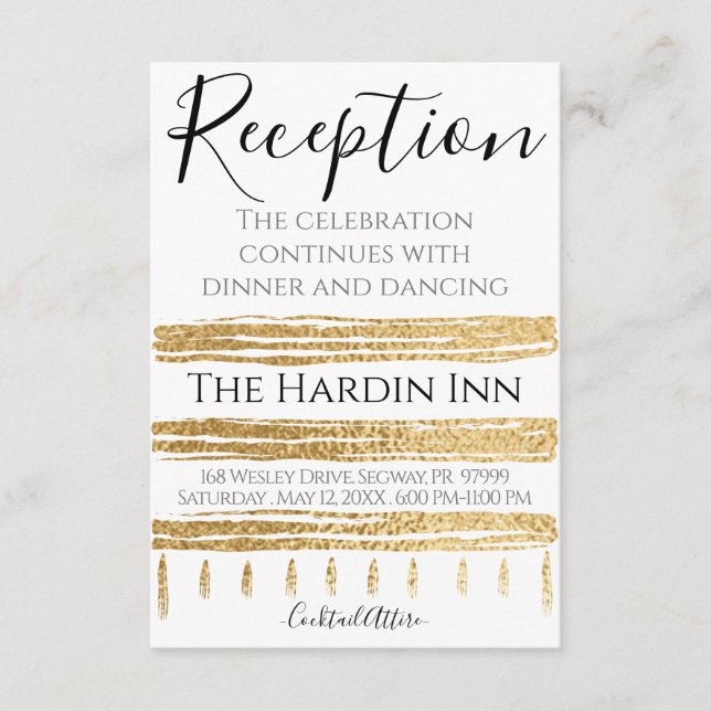 BM Bat Mitzvah Bar Mitzvah Cartão de Recepção Eleg (Frente)