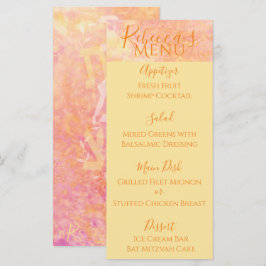 BM Bat ou Bar Mitzvah Menu de Comida Simples
