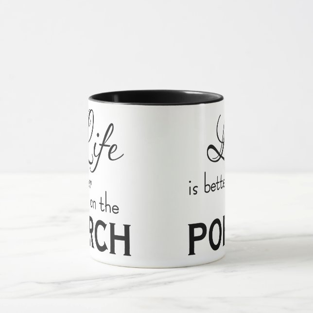 BOA VIDA É MELHOR NO PORCH | caneca (Centro)