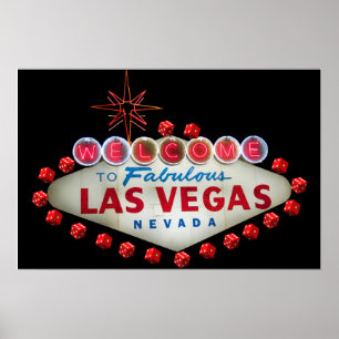 Boa vinda a Las Vegas fabuloso + Poster dos dados