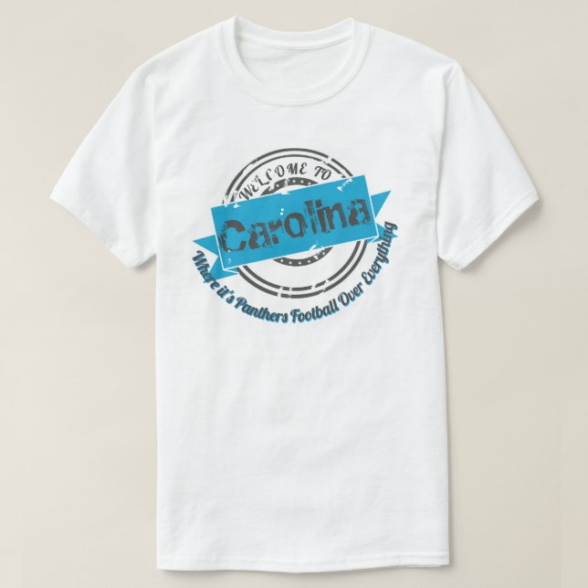 Boa vinda ao t-shirt do branco de Carolina (Frente do Design)