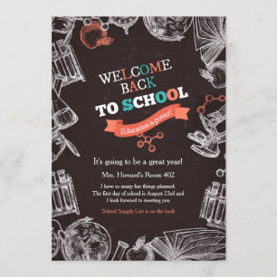 Boa vinda de volta ao anúncio da escola