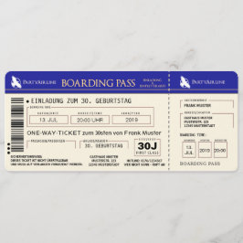 BOARDING PASSAPORTE Flugticket cartão de convite