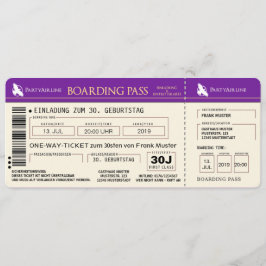 BOARDING PASSAPORTE Flugticket cartão de convite