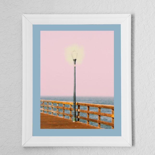 Boardwalk Lamppost Seal Beach Poster (Criador carregado)