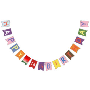boas bandeiras de bunting de 16 anos