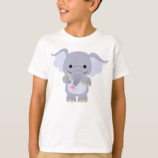 Boas camisetas elefantes de cartoon (Frente)