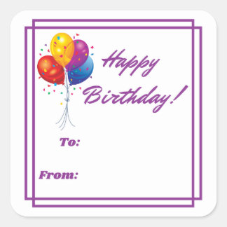 Boas etiquetas de aniversário