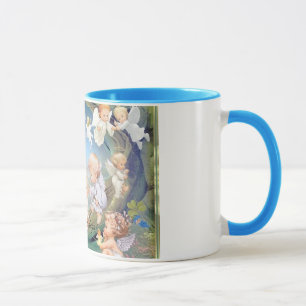 Boas festas a caneca do anjo do bebê