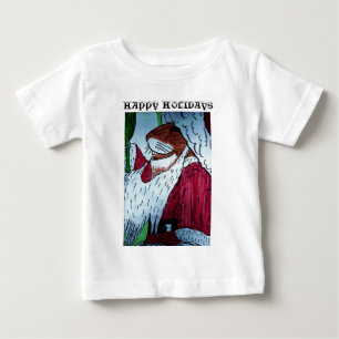 BOAS FESTAS camisa da criança do rato do Natal
