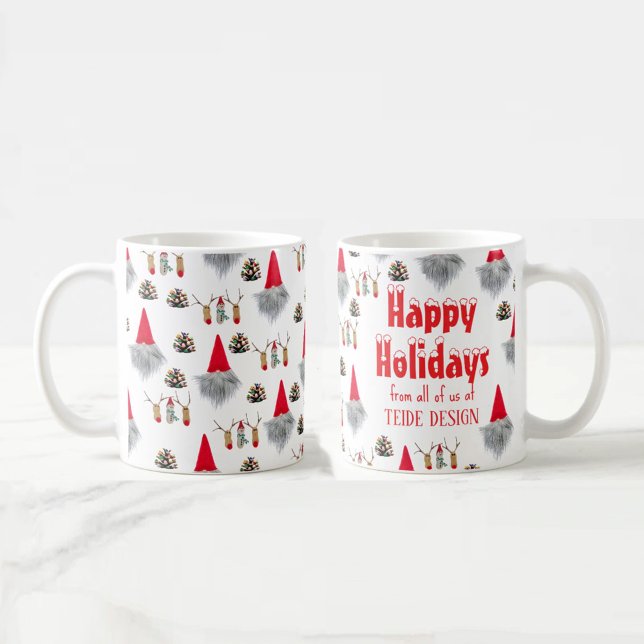 Boas festas de Natal, caneca verde de negócios (Thank your customers with this unique Christmas mug)