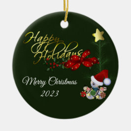 Boas Festas, Natal, ornamento cerâmico