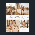 Boas Fotos Brancas Douradas Do Orçamento Casamento<br><div class="desc">Ouro elegante e minimalista e mão branca escreveram 4 fotos colagem personalizada obrigado de casamento que você personalizou barato de baixo orçamento com cartão THIN. ***POR FAVOR, REMOVA PARA BAIXO PARA OBTER MAIS INFORMAÇÕES!*** Na moda modelo de cartões de agradecimentos de casamento com quatro (4) fotos na frente e uma...</div>