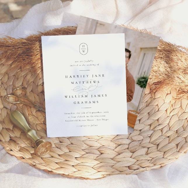 Boas Iniciais para Negros Casamento de Fotografia  (Card Front & Back Mock-up)