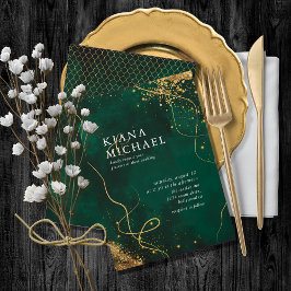 Boas Linhas Abstrato de Casamento Dourado V1 Emera