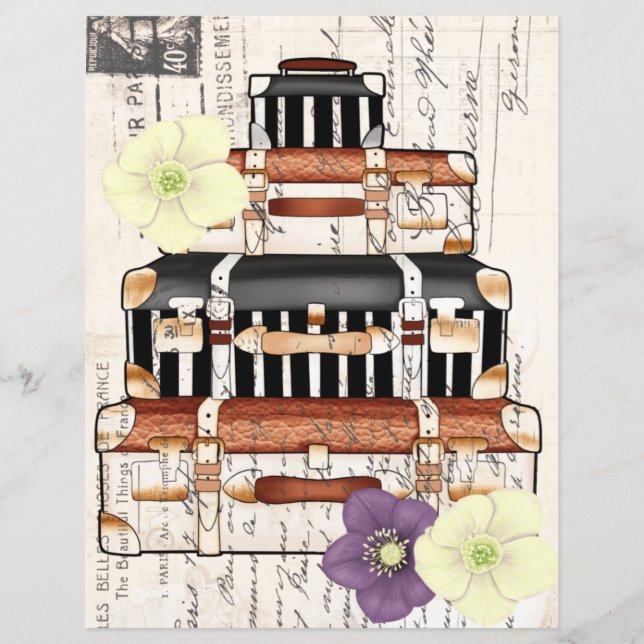 Boas malas de viagens vintage raspando (Frente)