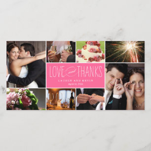 Boas Memórias Casamento Obrigado Cartões com fotos