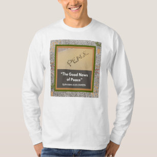 Boas notícias da paz - camiseta branca de longo al