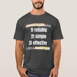 Boas pais, boas camisetas escuras QMS