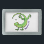 Boas saudações da lagartixa verde e feliz com dese<br><div class="desc">Saudações Gecko! Este design de lagarto feliz apresenta um réptil verde giro com um inseto à sua vista. Muito divertido!</div>
