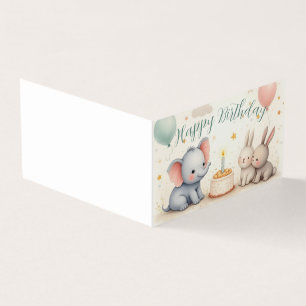 Boas saudações de aniversário com amigos animais