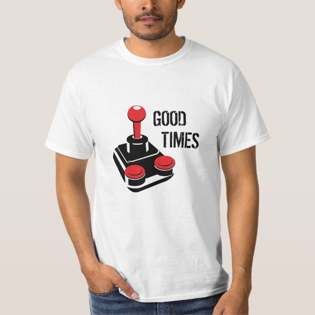 Boas Vezes Joystick Retro T-Shirt (Frente)