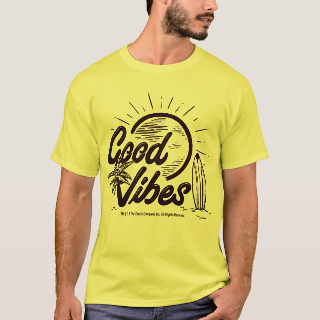 *Boas Vibes* Camisa Gráfica De Arte (Frente)