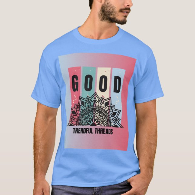Boas Vibes Mandala T-Shirt - Trendful Threads Edit (Frente)