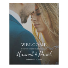 Boas-vindas à Festa de noivado do Cheio moderno