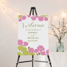 Boas-vindas ao Casamento de Flores Lily Verde