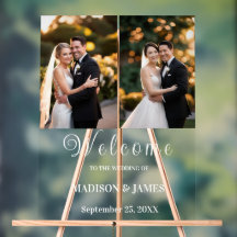 Boas-vindas ao casamento de fotos do Script Elegan