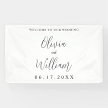 Boas-vindas ao Casamento de Script de Caligrafia E