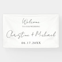 Boas-vindas ao Casamento de Script de Caligrafia E