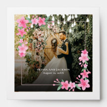 Boas-vindas ao casamento do Frame de Ouro Floral R