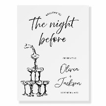 Boas-vindas ao Janto de ensaio personalizado