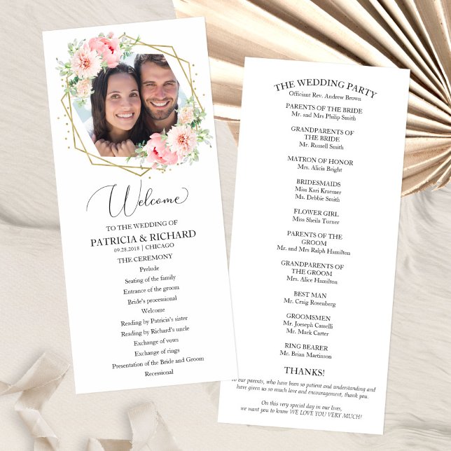 Boas-vindas ao programa de cerimônia de casamento  (Criador carregado)