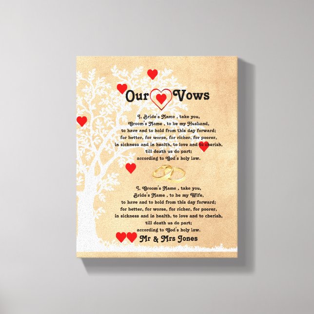 Boas-vindas de Casamento de Árvores na Canvas (Frente)