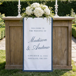 Boas-vindas de casamento na fronteira da marinha m