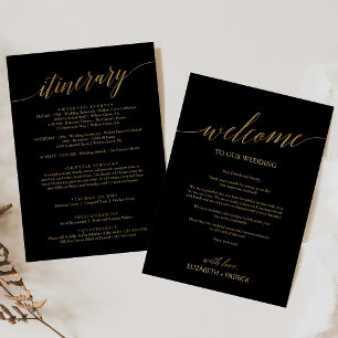 Boas-vindas e Itinerários do Casamento Dourado e N