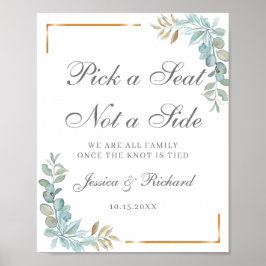 Boas-vindas Escolha um assento não lateral Poster