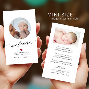 Boas-vindas foto do bebê TAMANHO MINI anúncio de n
