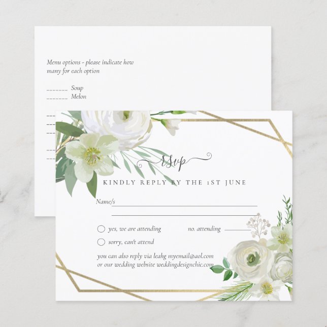 Boas-vindas Rosa Verde Dourado Casamento (Frente/Verso)