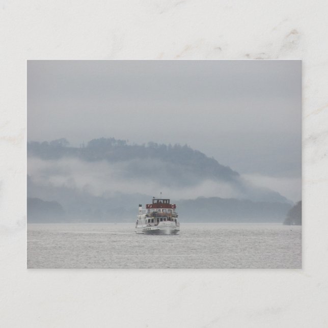 Boat On Windermere - Cartão postal para o distrito (Frente)