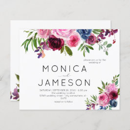 Boate Floral Azul-Cor-de-Rosa-Quente e Marinho 2